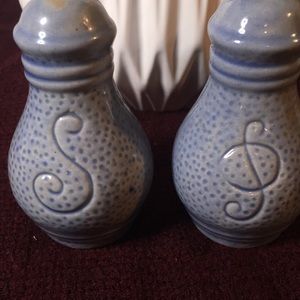 Blue speckled Vintage Salt & Pepper Shakers